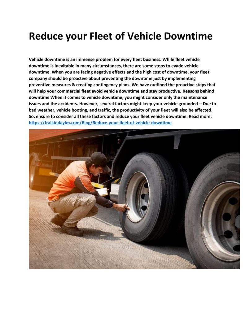 Content image for Fleet Vehicle Downtime Hurting Your Business? Minimizing Disruptions.